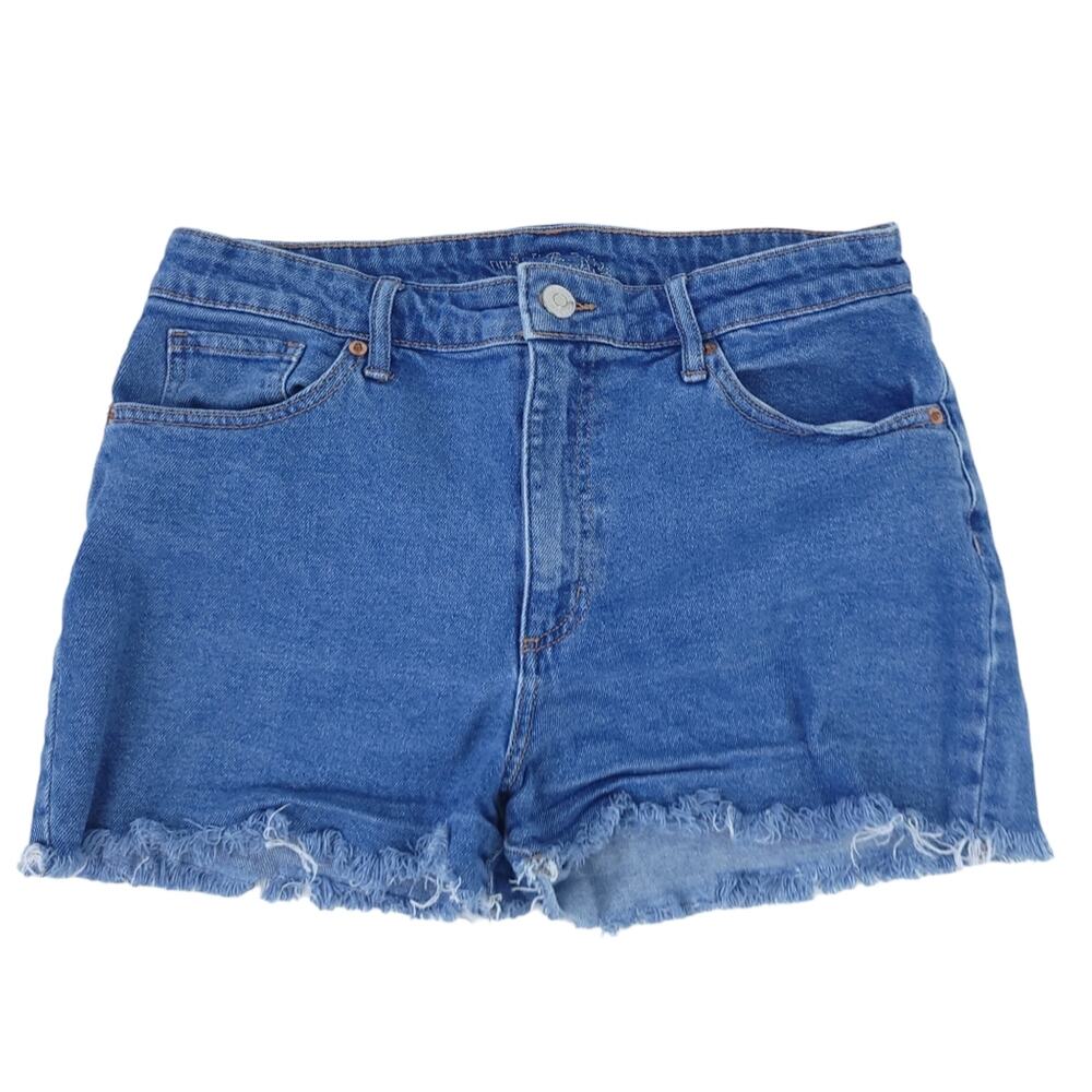 Wild Fable Blue Jean Cutoff High-Rise Mom Shorts Size 12 Denim Boho Festival